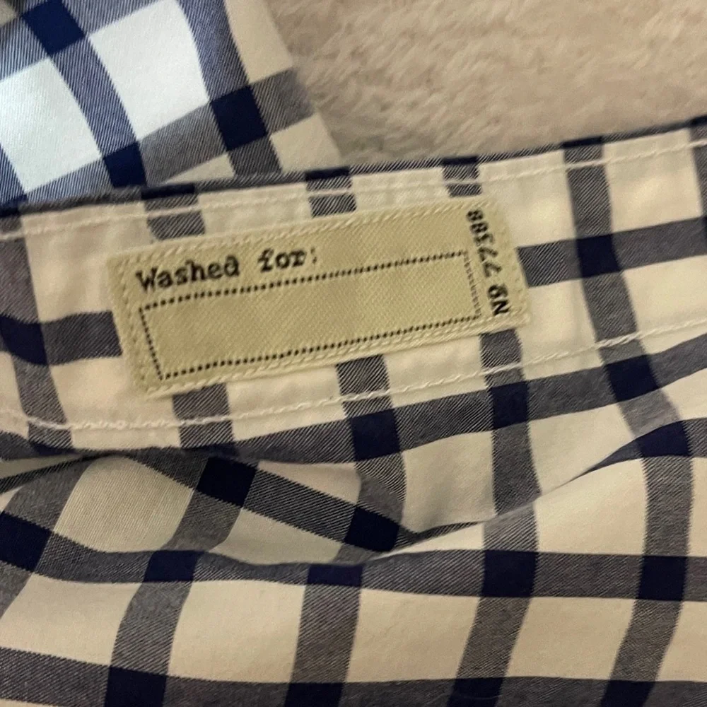 J.‎ Crew Blue White Gingham Button Down Business Casual Shirt Men’s Large